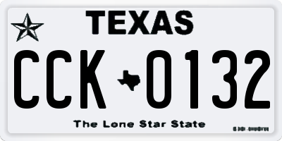 TX license plate CCK0132