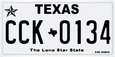 TX license plate CCK0134
