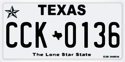 TX license plate CCK0136