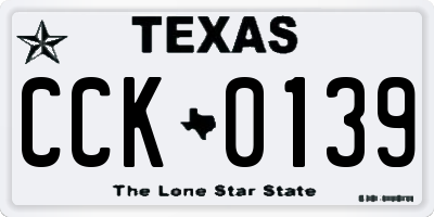 TX license plate CCK0139