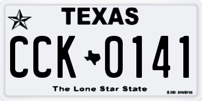 TX license plate CCK0141