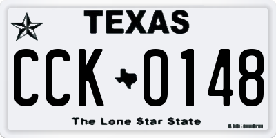 TX license plate CCK0148