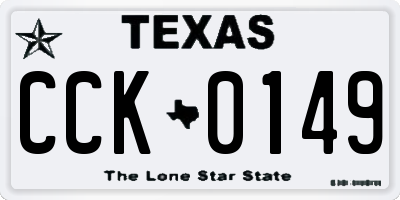 TX license plate CCK0149
