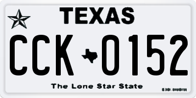 TX license plate CCK0152
