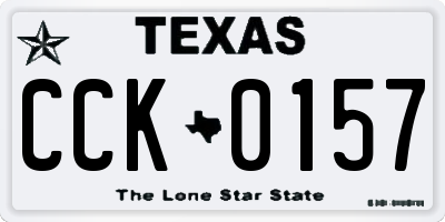 TX license plate CCK0157