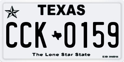 TX license plate CCK0159