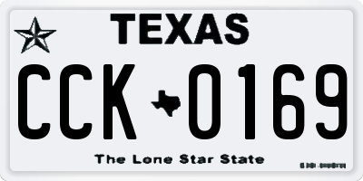 TX license plate CCK0169