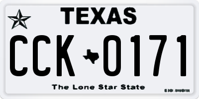 TX license plate CCK0171