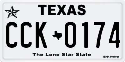 TX license plate CCK0174