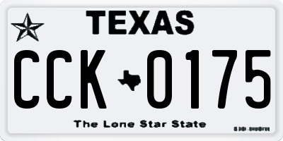 TX license plate CCK0175