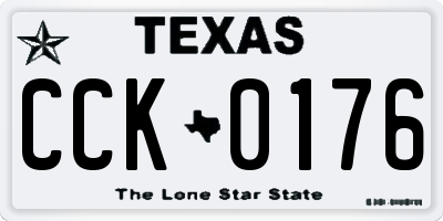 TX license plate CCK0176
