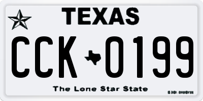 TX license plate CCK0199
