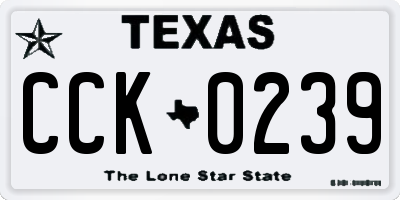 TX license plate CCK0239