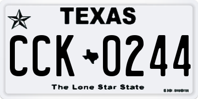 TX license plate CCK0244