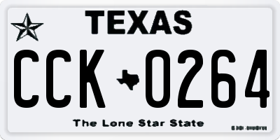 TX license plate CCK0264