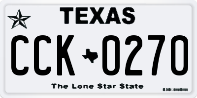 TX license plate CCK0270