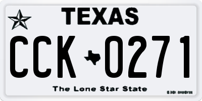 TX license plate CCK0271