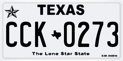 TX license plate CCK0273