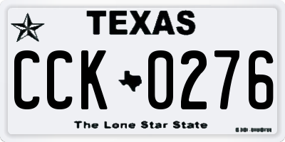 TX license plate CCK0276
