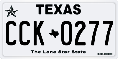 TX license plate CCK0277