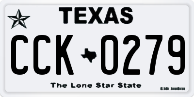 TX license plate CCK0279