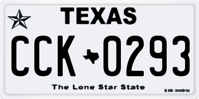 TX license plate CCK0293