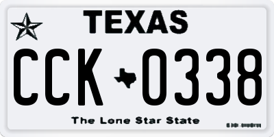 TX license plate CCK0338