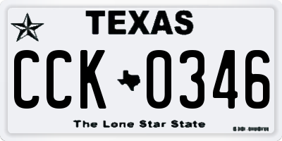 TX license plate CCK0346