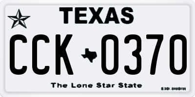 TX license plate CCK0370