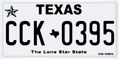 TX license plate CCK0395