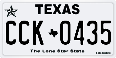 TX license plate CCK0435