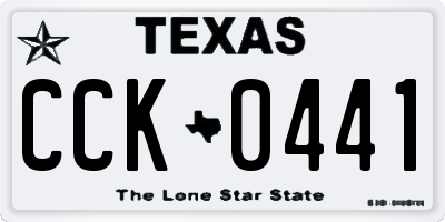 TX license plate CCK0441