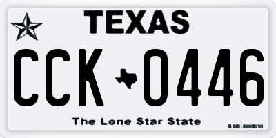 TX license plate CCK0446