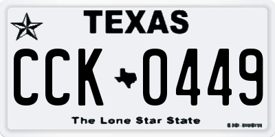 TX license plate CCK0449