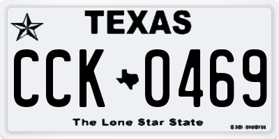 TX license plate CCK0469