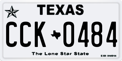 TX license plate CCK0484