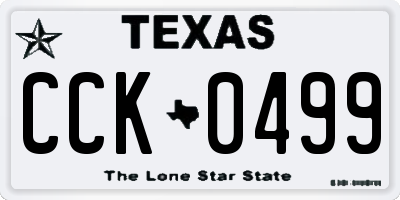 TX license plate CCK0499