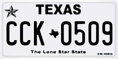 TX license plate CCK0509