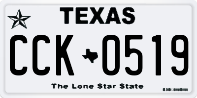 TX license plate CCK0519