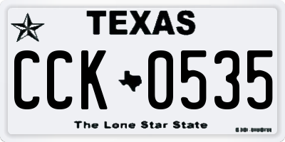 TX license plate CCK0535