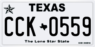 TX license plate CCK0559