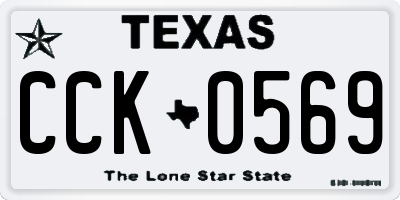 TX license plate CCK0569