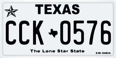 TX license plate CCK0576