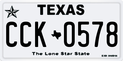 TX license plate CCK0578