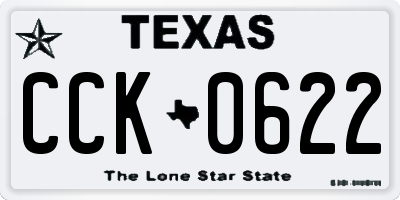 TX license plate CCK0622