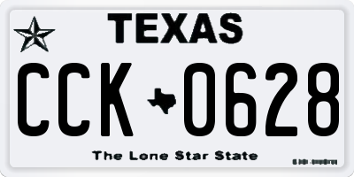 TX license plate CCK0628