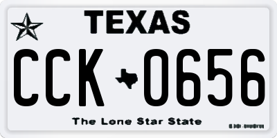 TX license plate CCK0656
