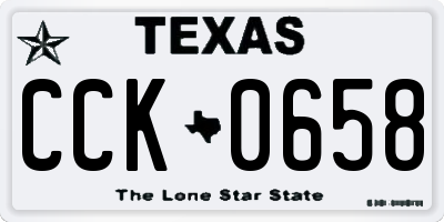 TX license plate CCK0658