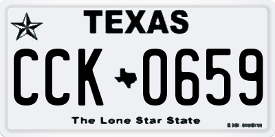 TX license plate CCK0659