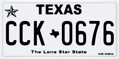 TX license plate CCK0676